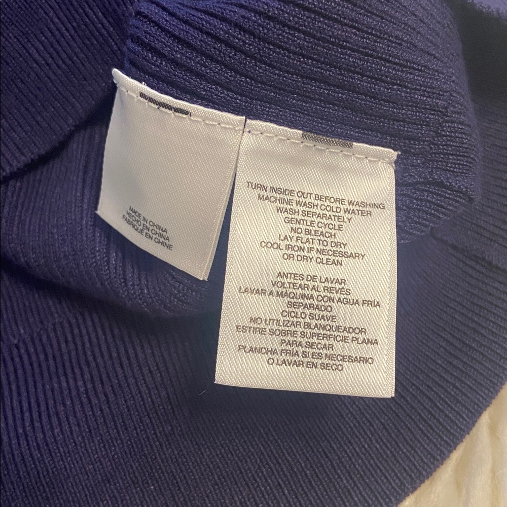 Anne Klein Dark Blue Turtleneck Sweater size M brand new with tag length 26” - Picture 7 of 12